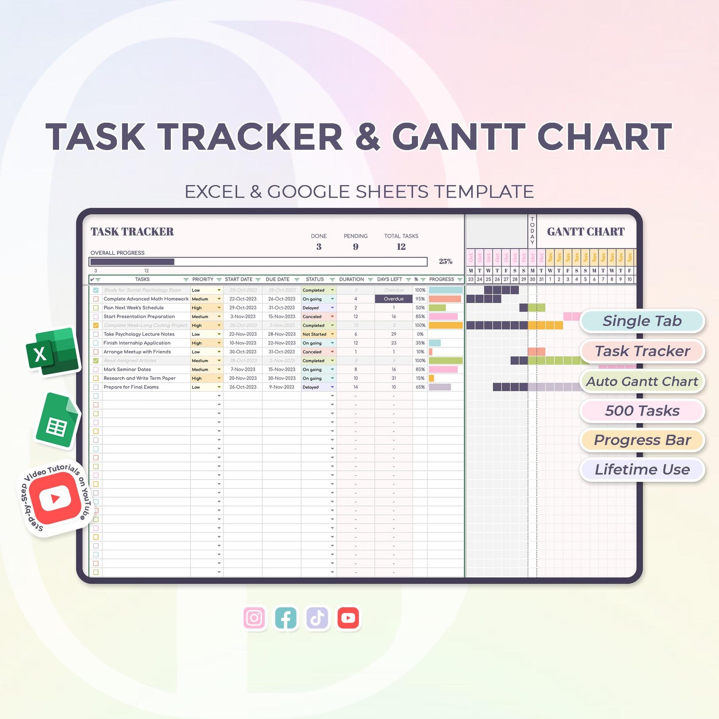 Task Tracker & Gantt Chart