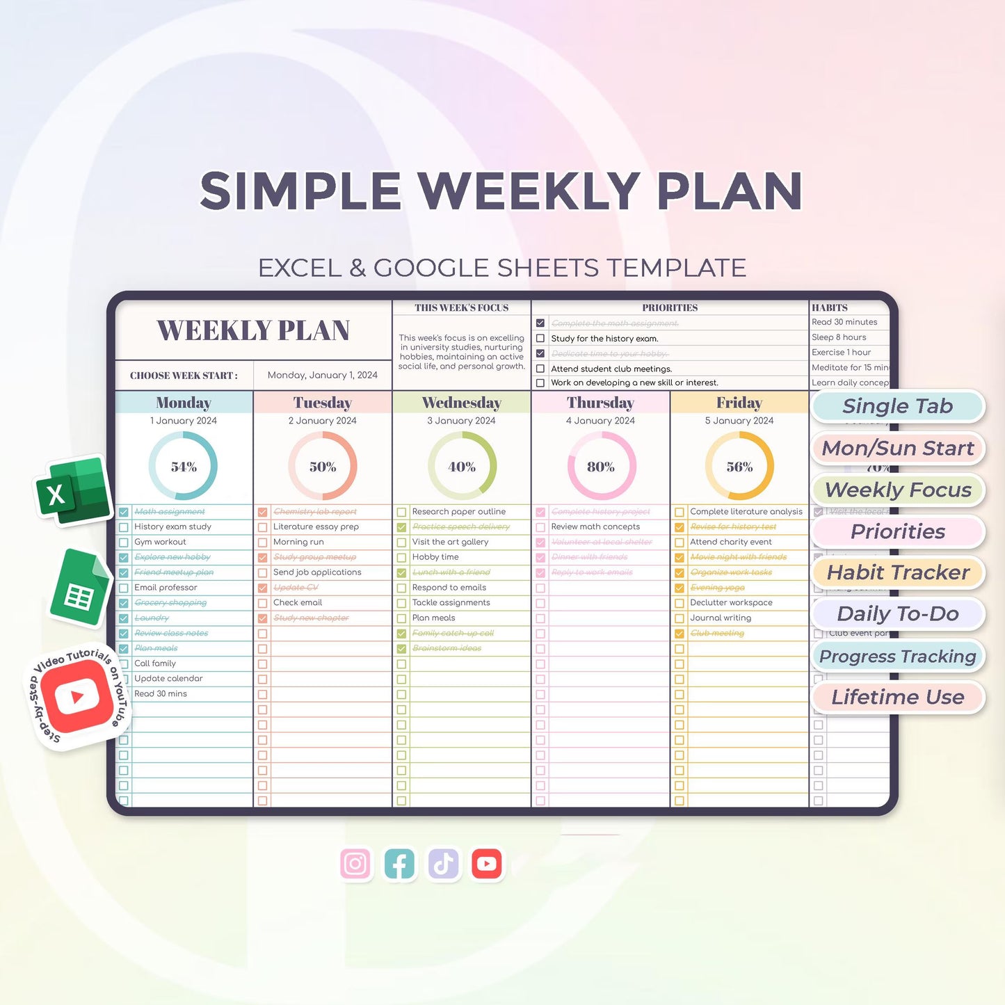 Simple and Effective Weekly Planner