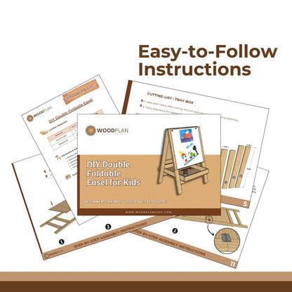 Foldable Double-Sided Kids’ Easel plan