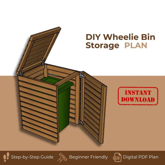 DIY Wheelie Bin Storage Shed Woodworking Plan